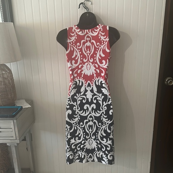Like New! Charter Club Red and Black Patterned Sleeveless Dress sz XS - Picture 7 of 10